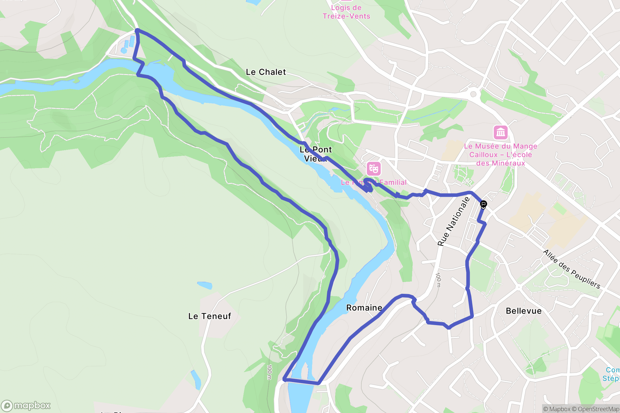 Mortagne-sur-Sèvre : carte du parcours de randonnée - France