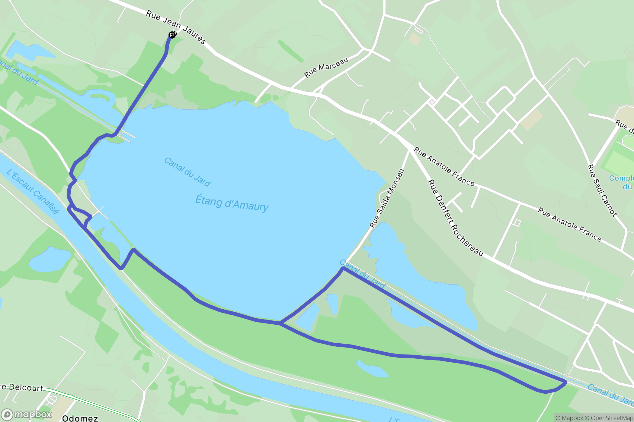 Hergnies : carte du parcours de randonnée - France