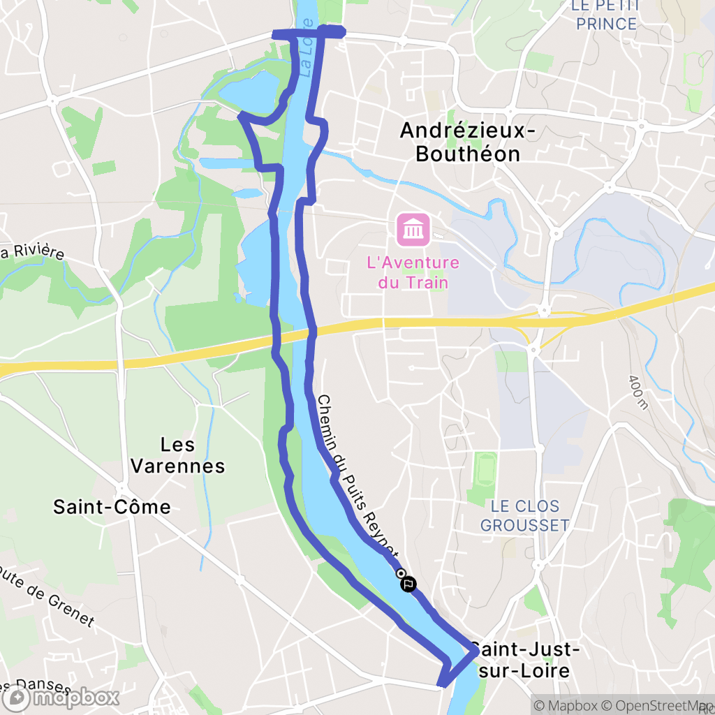 Saint-Just-Saint-Rambert : carte du parcours de randonnée - France