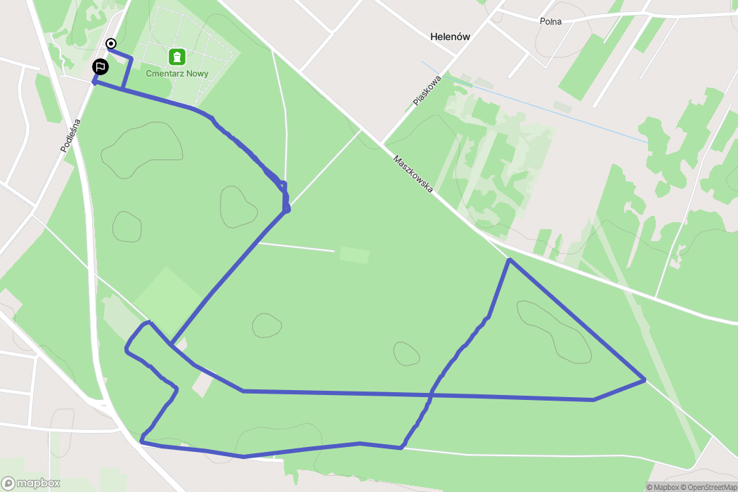 Ozorków: mapa trasy - Poland