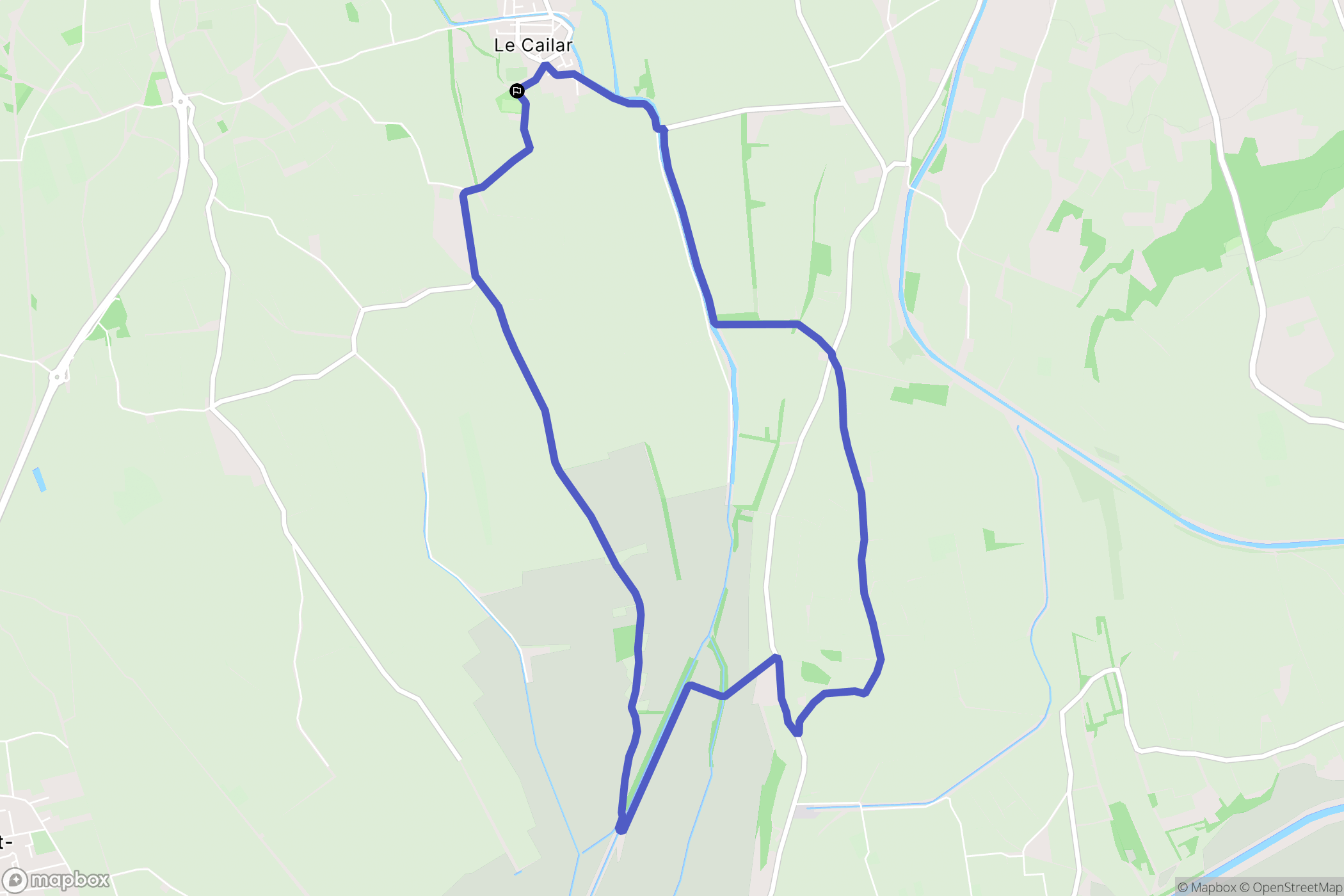 Le Cailar : carte du parcours de randonnée - France