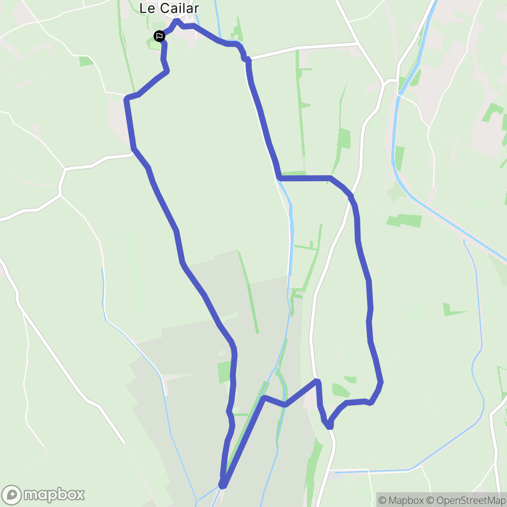 Le Cailar : carte du parcours de randonnée - France