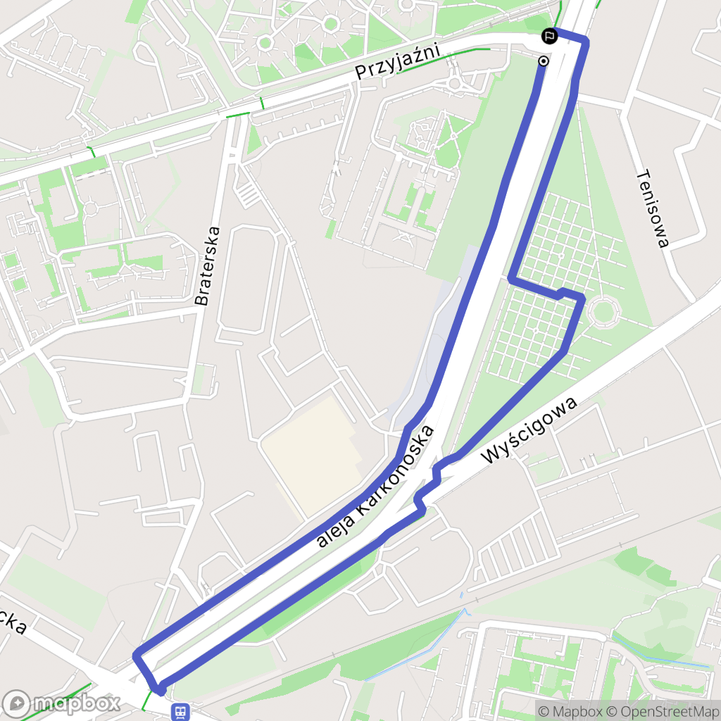 Wrocław: mapa trasy - Poland