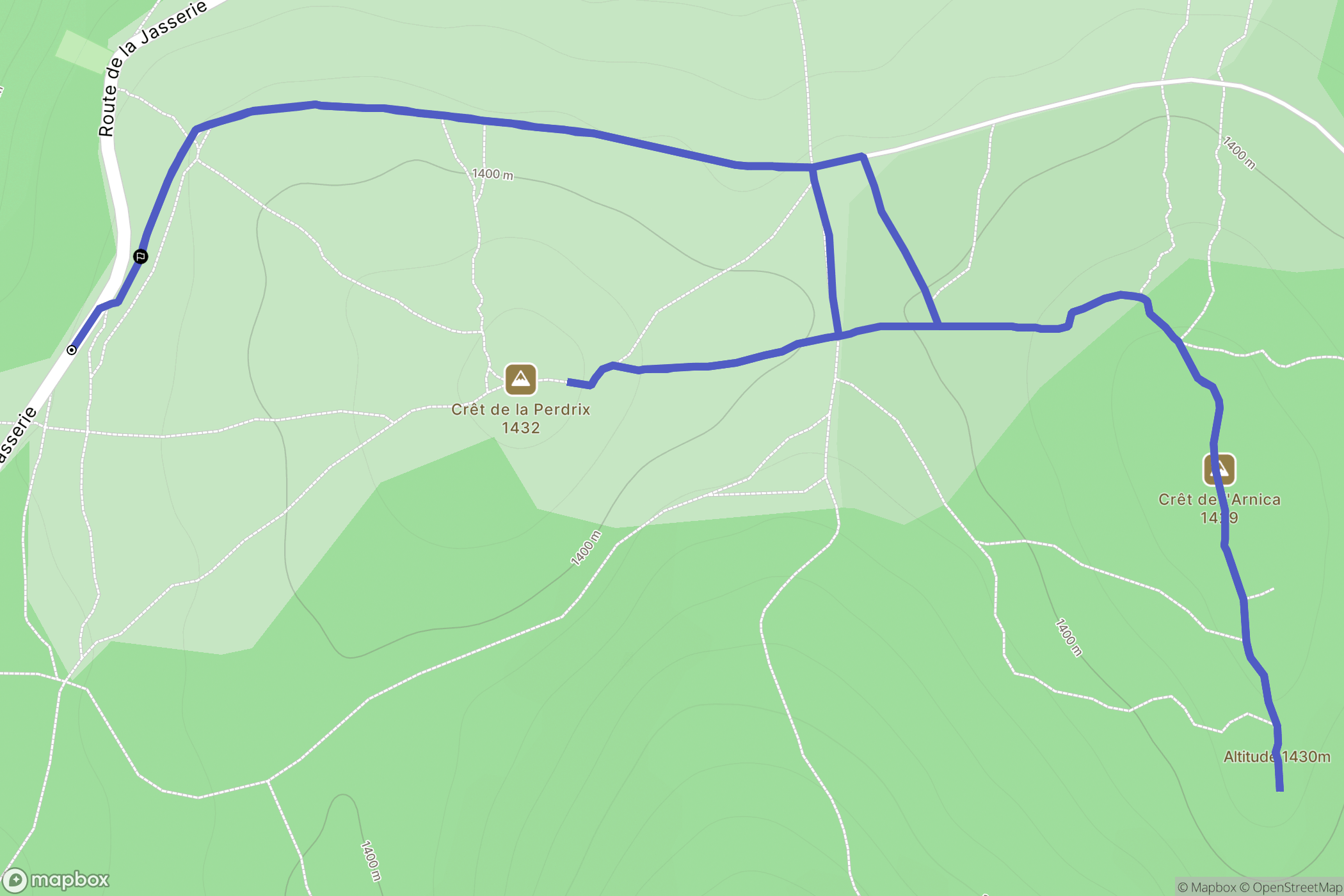 La Valla-en-Gier : carte du parcours de randonnée - France