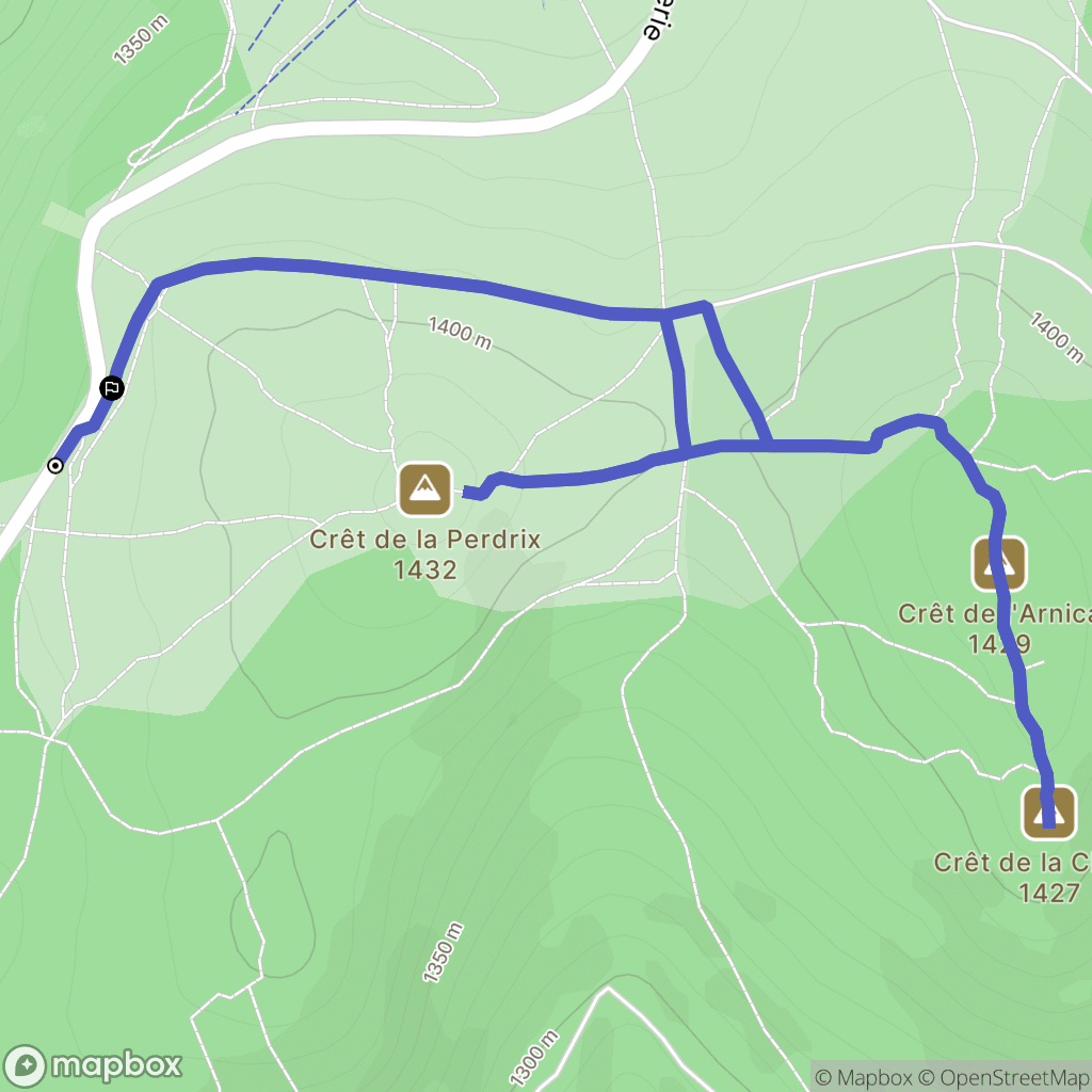 La Valla-en-Gier : carte du parcours de randonnée - France