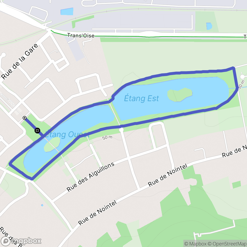 Breuil-le-Sec : carte du parcours de randonnée - France