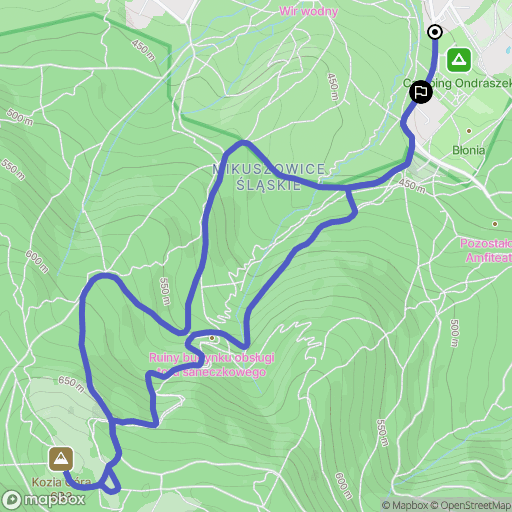 Bielsko-Biała: mapa trasy - Poland