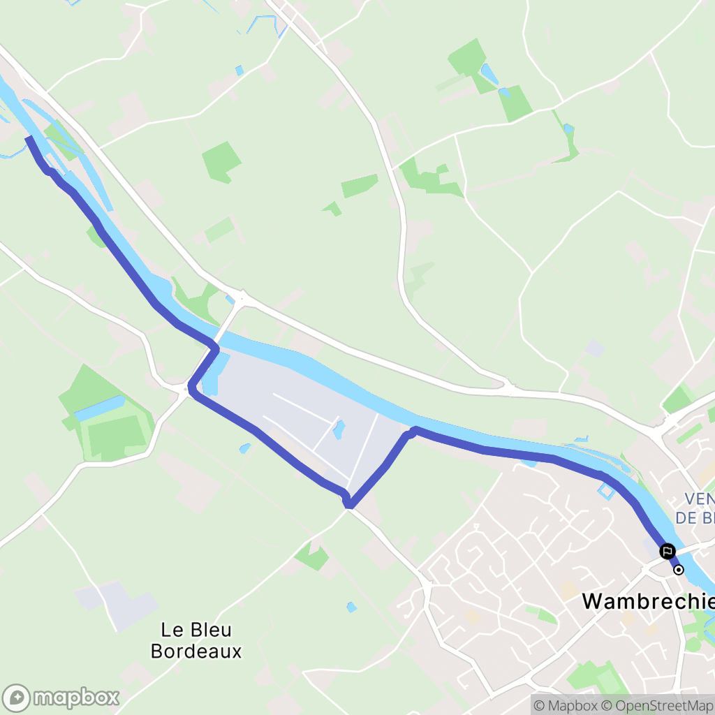 Wambrechies : carte du parcours de randonnée - France