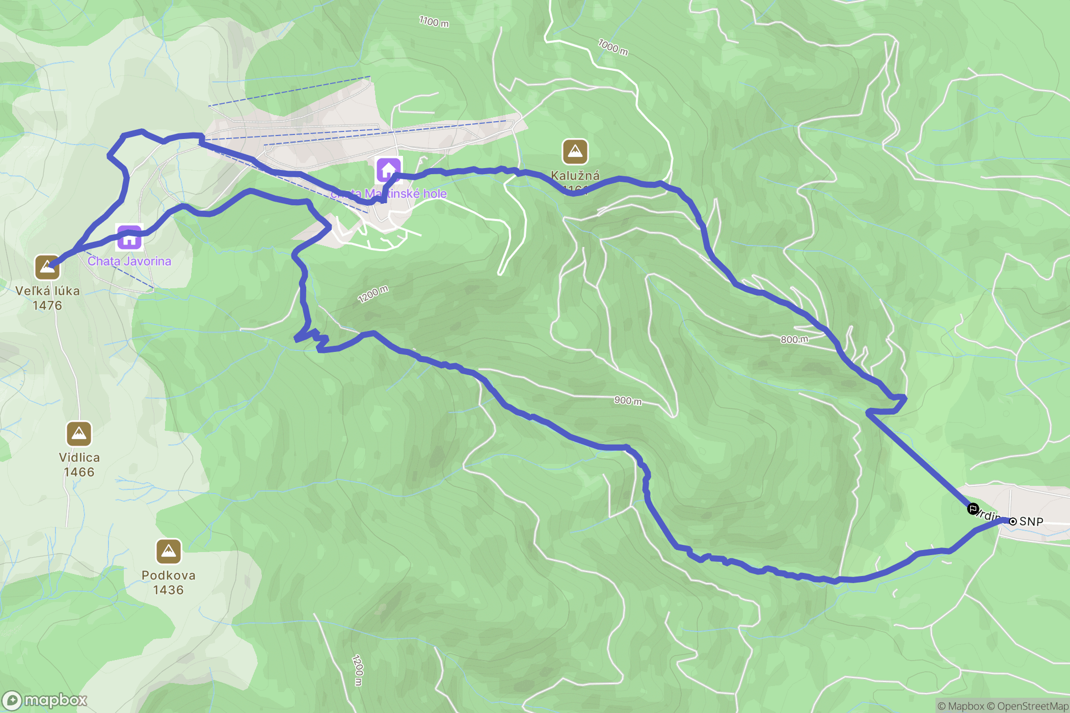 Martin: mapa trasy - Slovakia