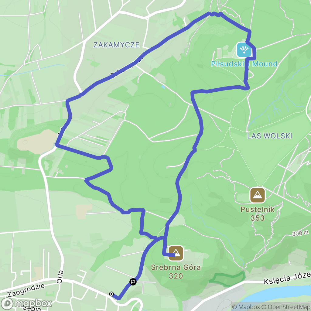 Kraków: mapa trasy - Poland
