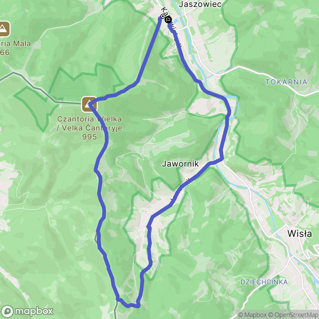 Ustroń: mapa trasy - Poland