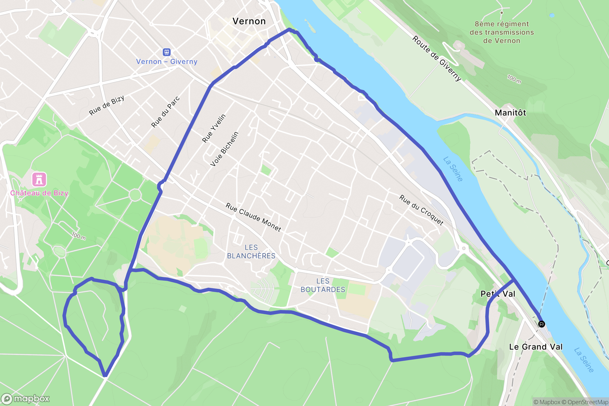 Notre-Dame-de-la-Mer : carte du parcours de randonnée - France