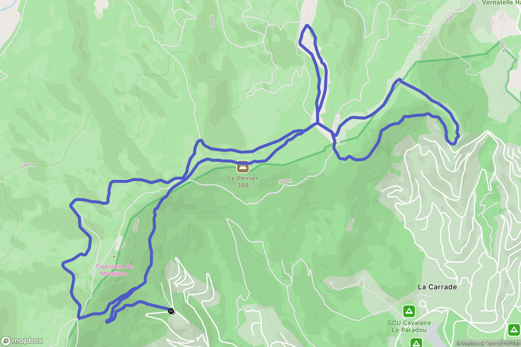 Cavalaire-sur-Mer : carte du parcours de randonnée - France