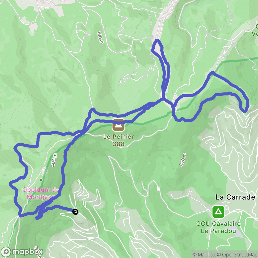 Cavalaire-sur-Mer : carte du parcours de randonnée - France