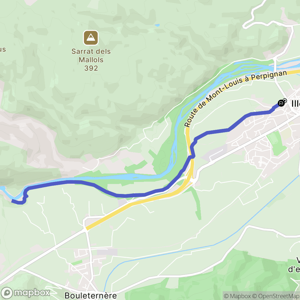 Ille-sur-Têt : carte du parcours de randonnée - France