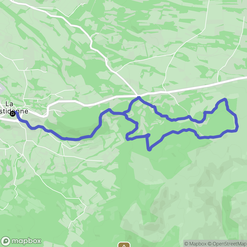 La Bastidonne : carte du parcours de randonnée - France