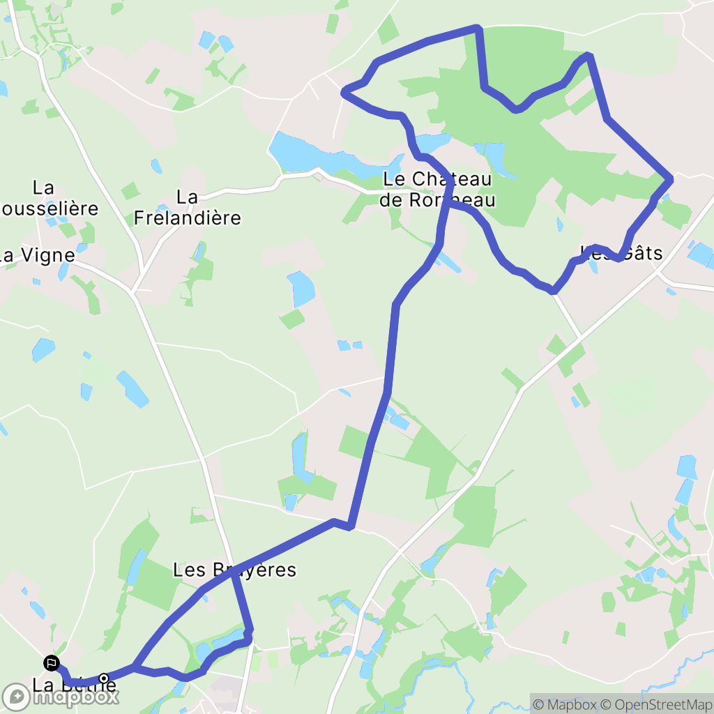 Dompierre-sur-Yon : carte du parcours de randonnée - France