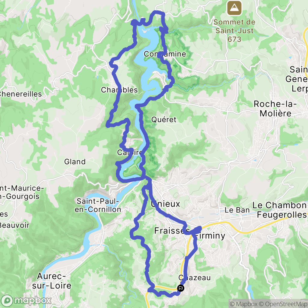 Saint-Ferréol-d'Auroure : carte du parcours de randonnée - France