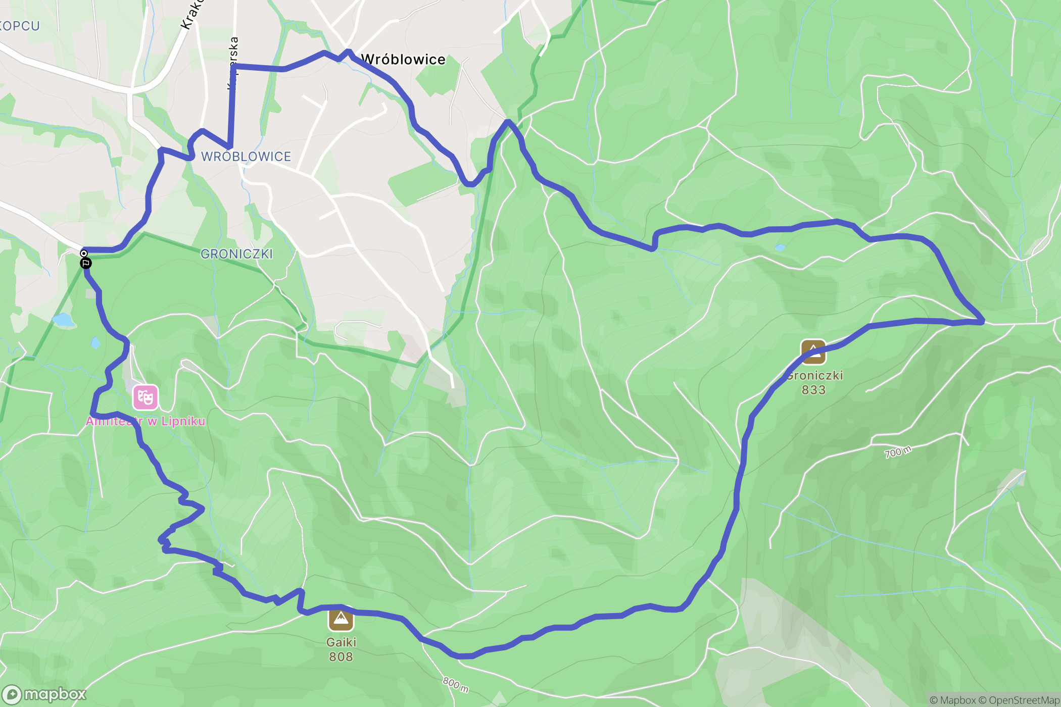 Bielsko-Biała: mapa trasy - Poland