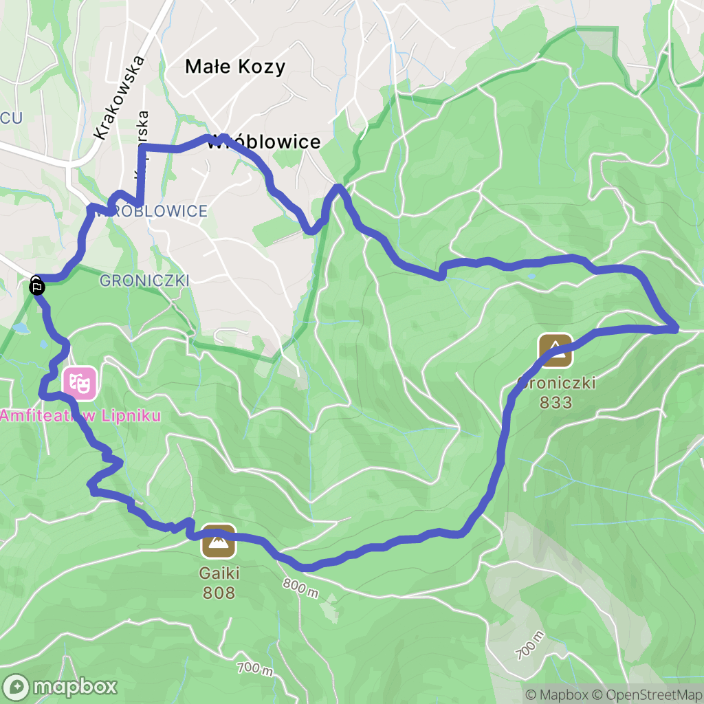 Bielsko-Biała: mapa trasy - Poland