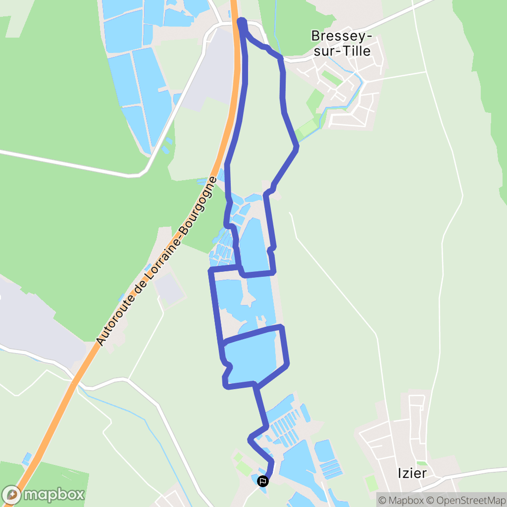 Magny-sur-Tille : carte du parcours de randonnée - France