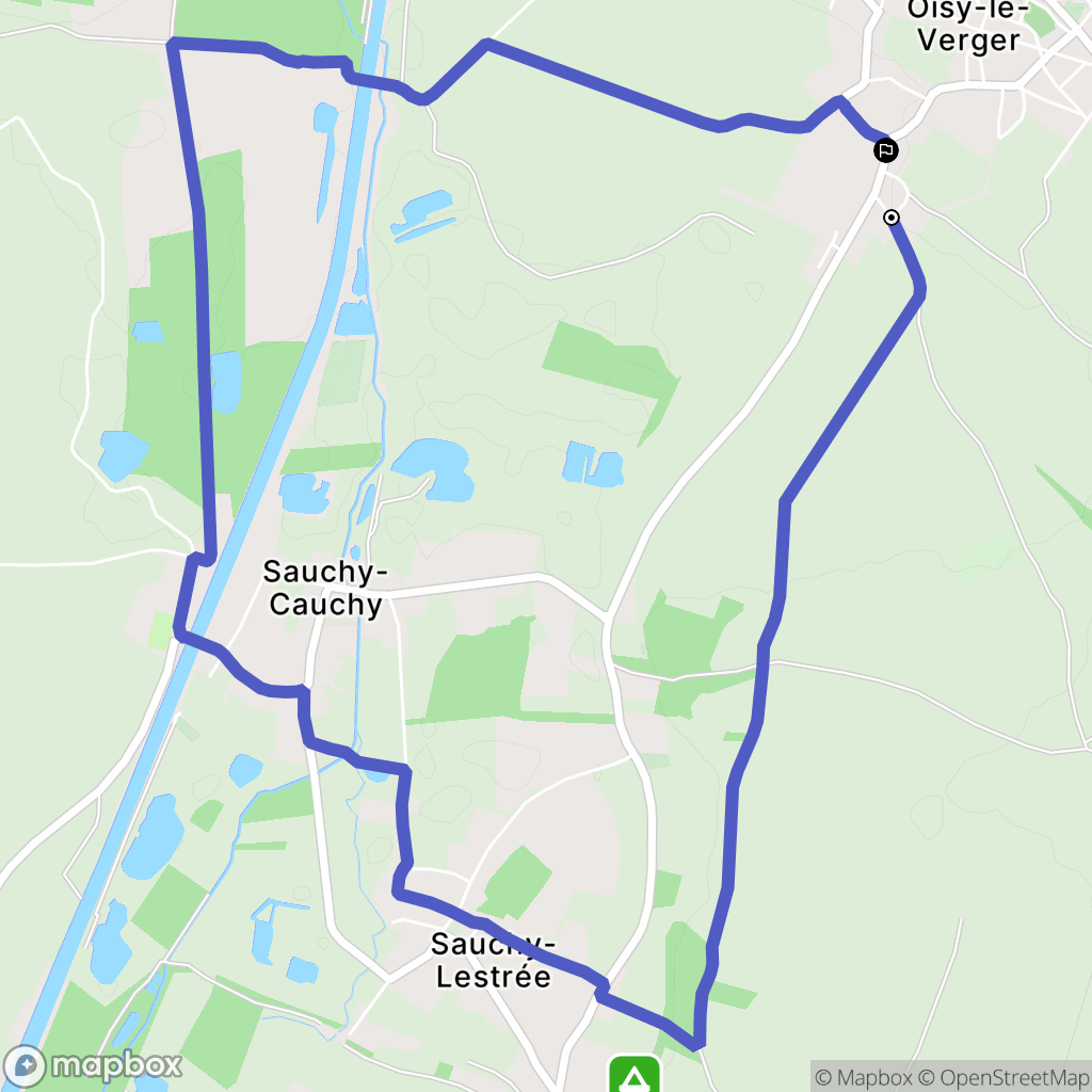 Oisy-le-Verger : carte du parcours de randonnée - France