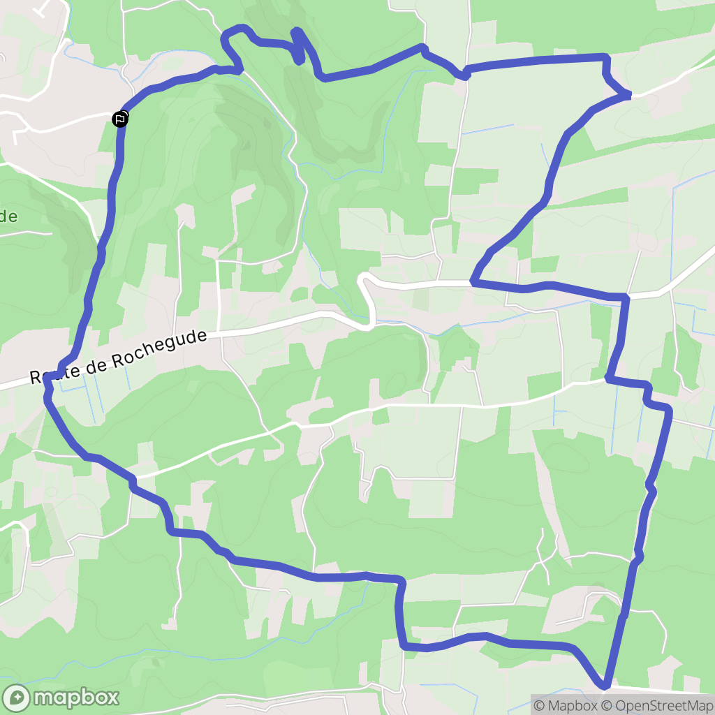 Mondragon : carte du parcours de randonnée - France