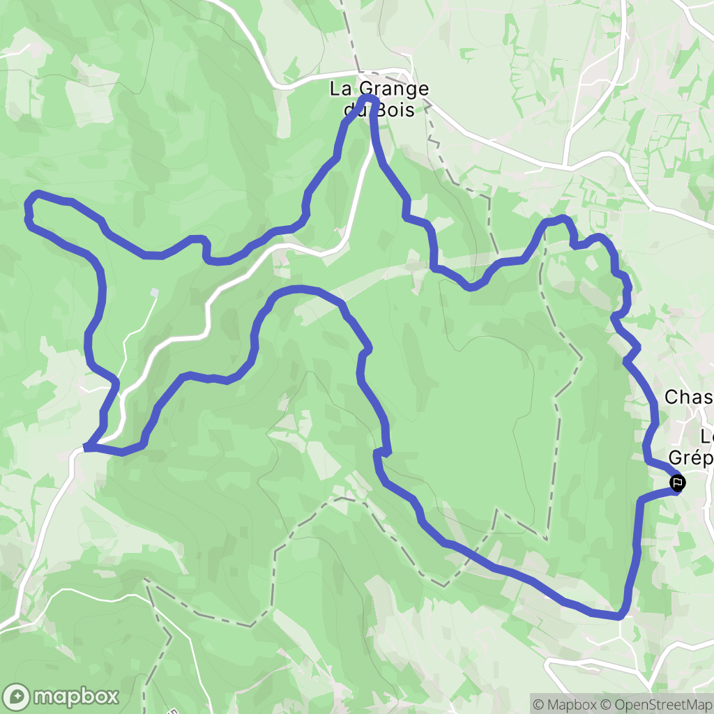 Chasselas : carte du parcours de randonnée - France