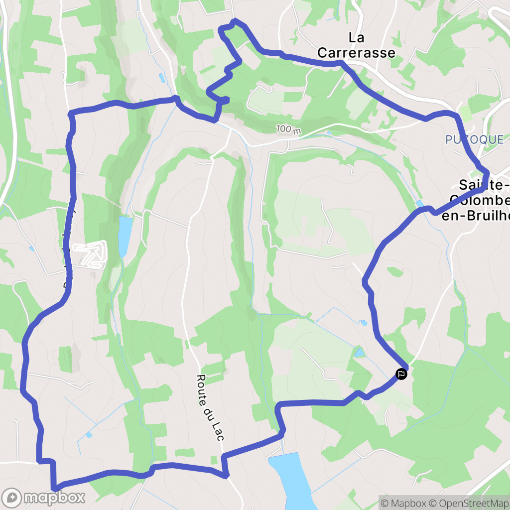 Sainte-Colombe-en-Bruilhois : carte du parcours de randonnée - France