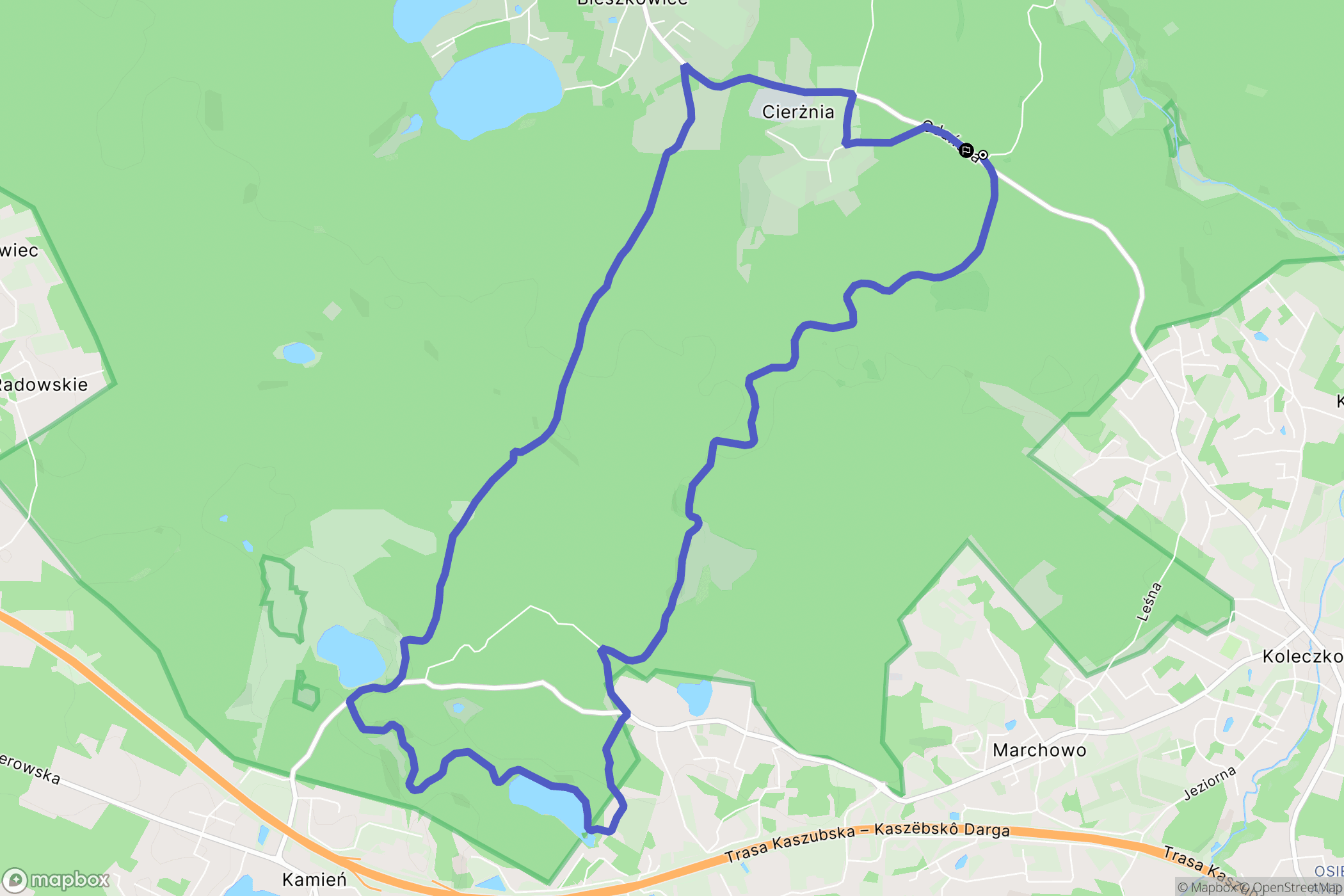Piekiełko: mapa trasy - Poland