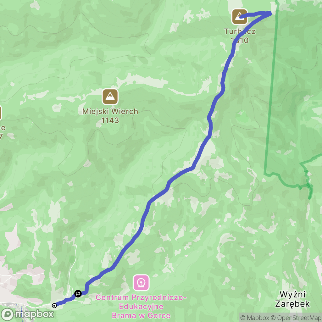 Nowy Targ: mapa trasy - Poland