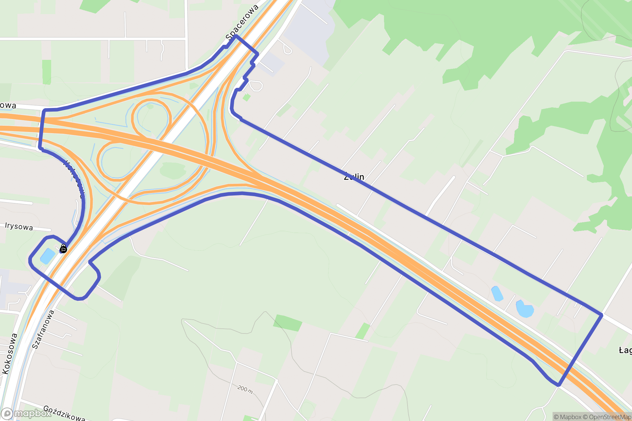 Elizówka: mapa trasy - Poland