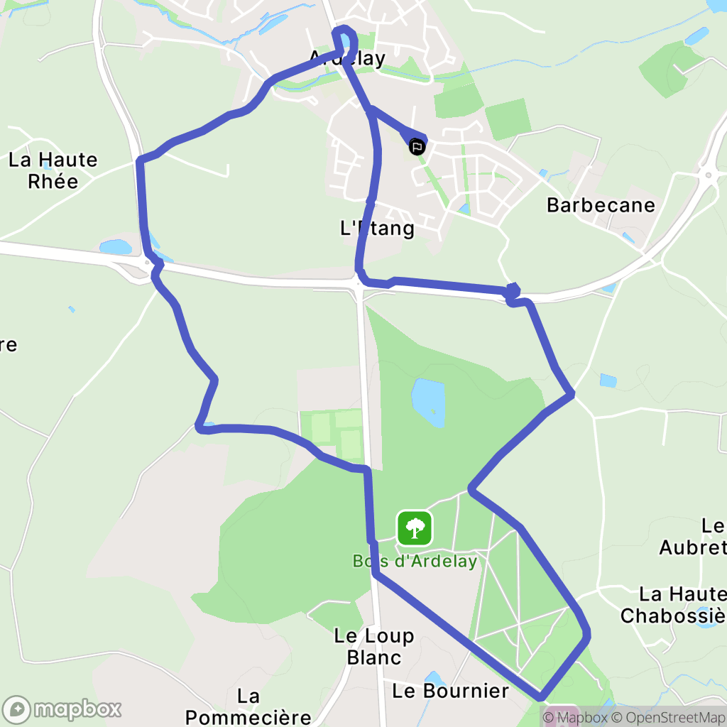 Les Herbiers : carte du parcours de randonnée - France