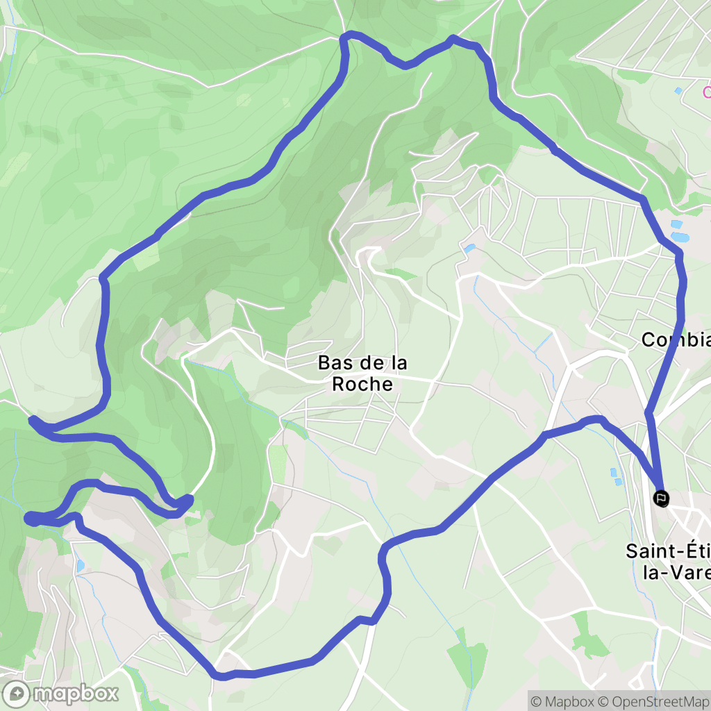 Saint-Étienne-la-Varenne : carte du parcours de randonnée - France