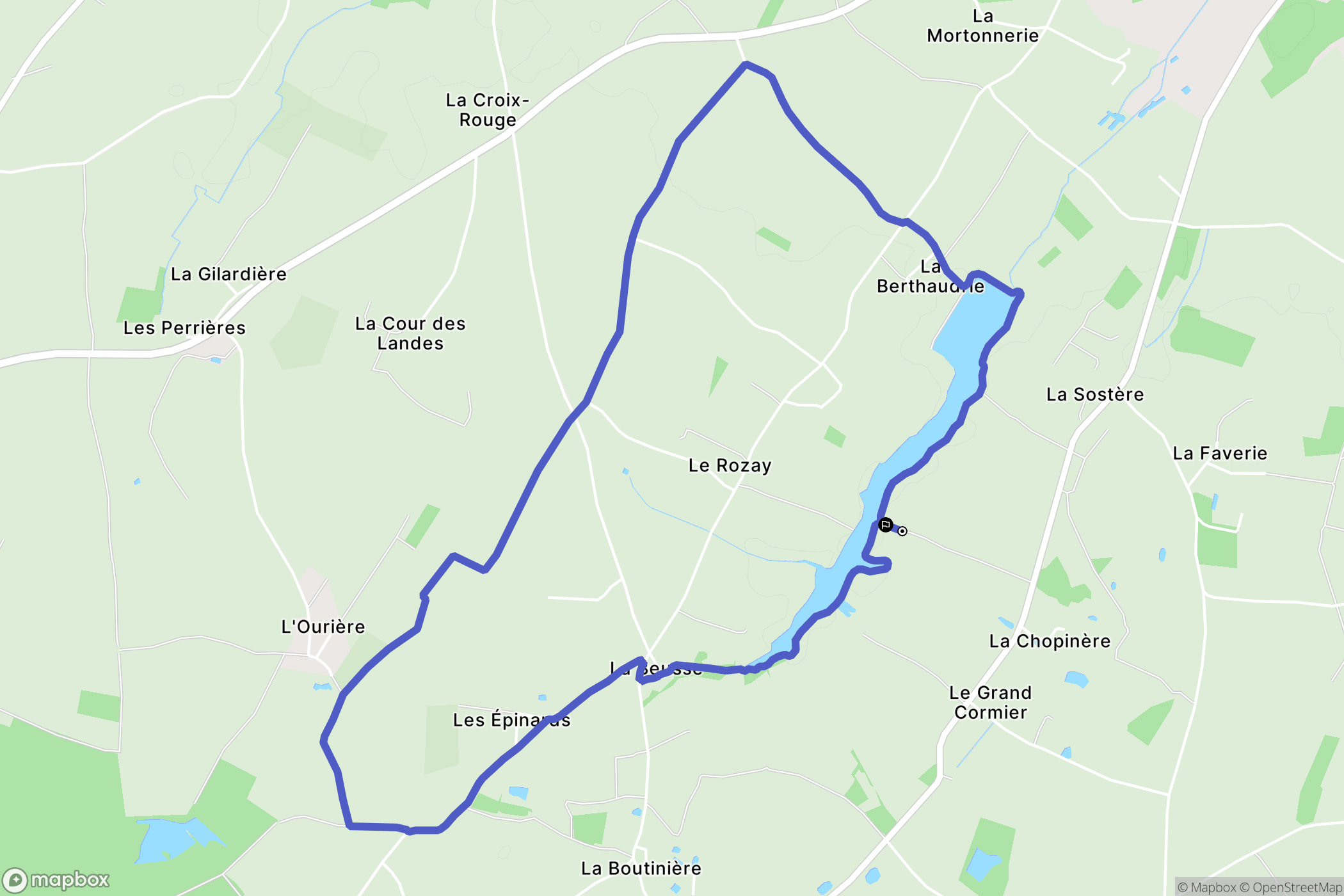 Sainte-Pazanne : carte du parcours de randonnée - France