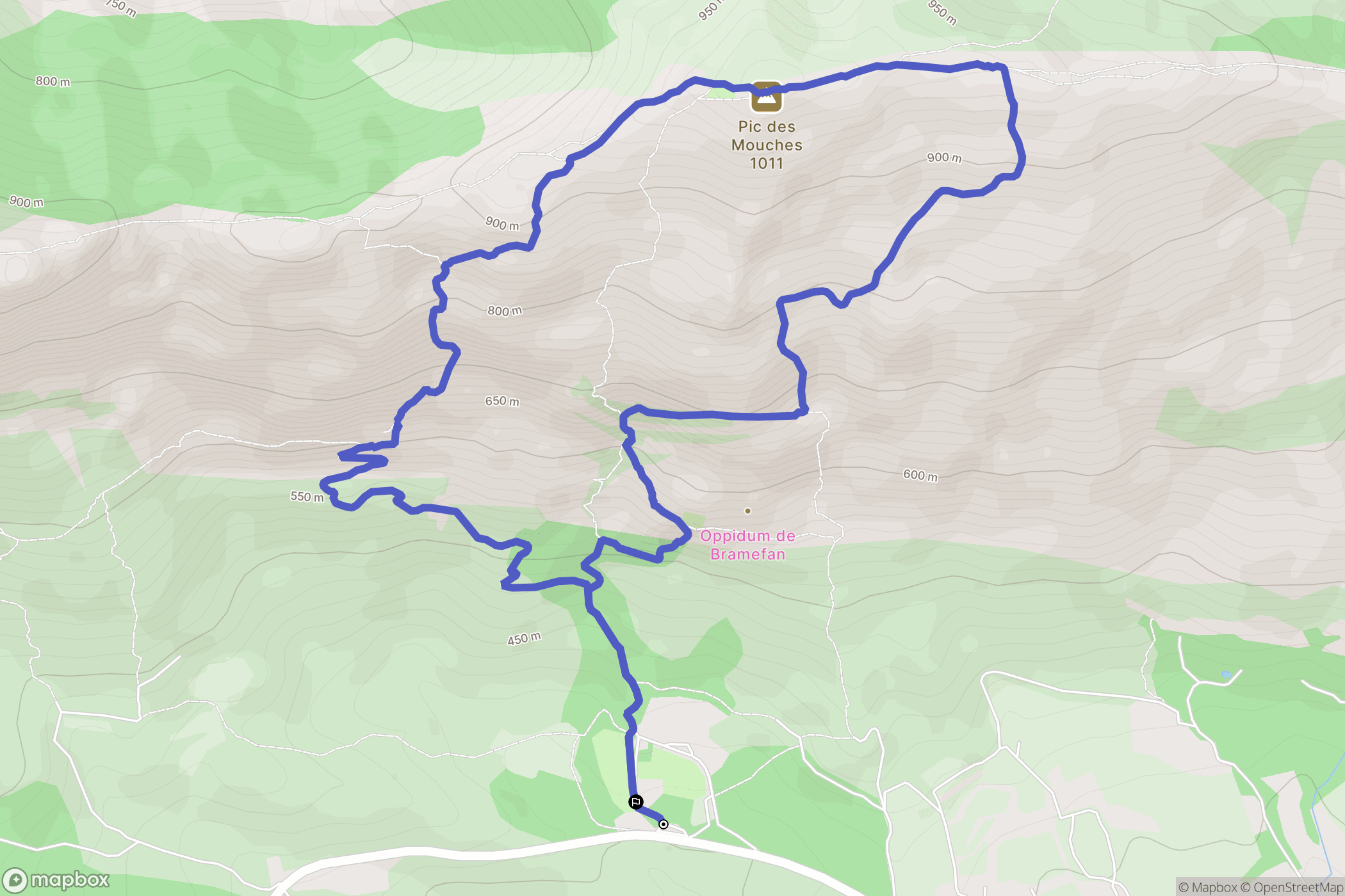Puyloubier : carte du parcours de randonnée - France