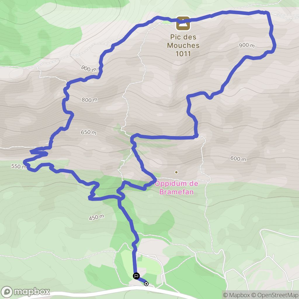Puyloubier : carte du parcours de randonnée - France