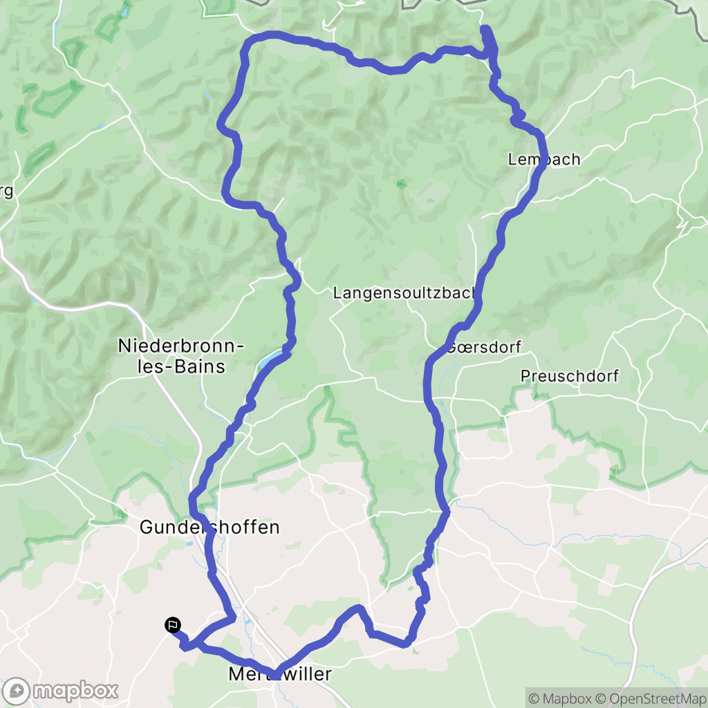 Mietesheim : carte du parcours de randonnée - France