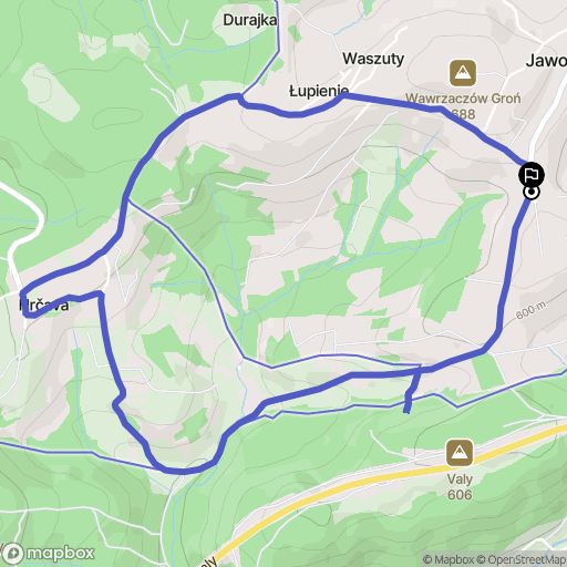 Jaworzynka: mapa trasy - Poland