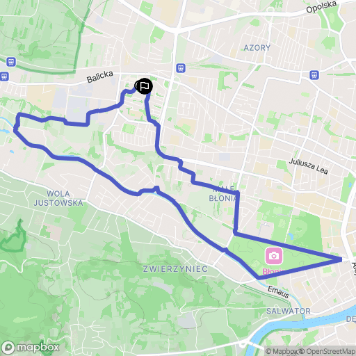 Kraków: mapa trasy - Poland