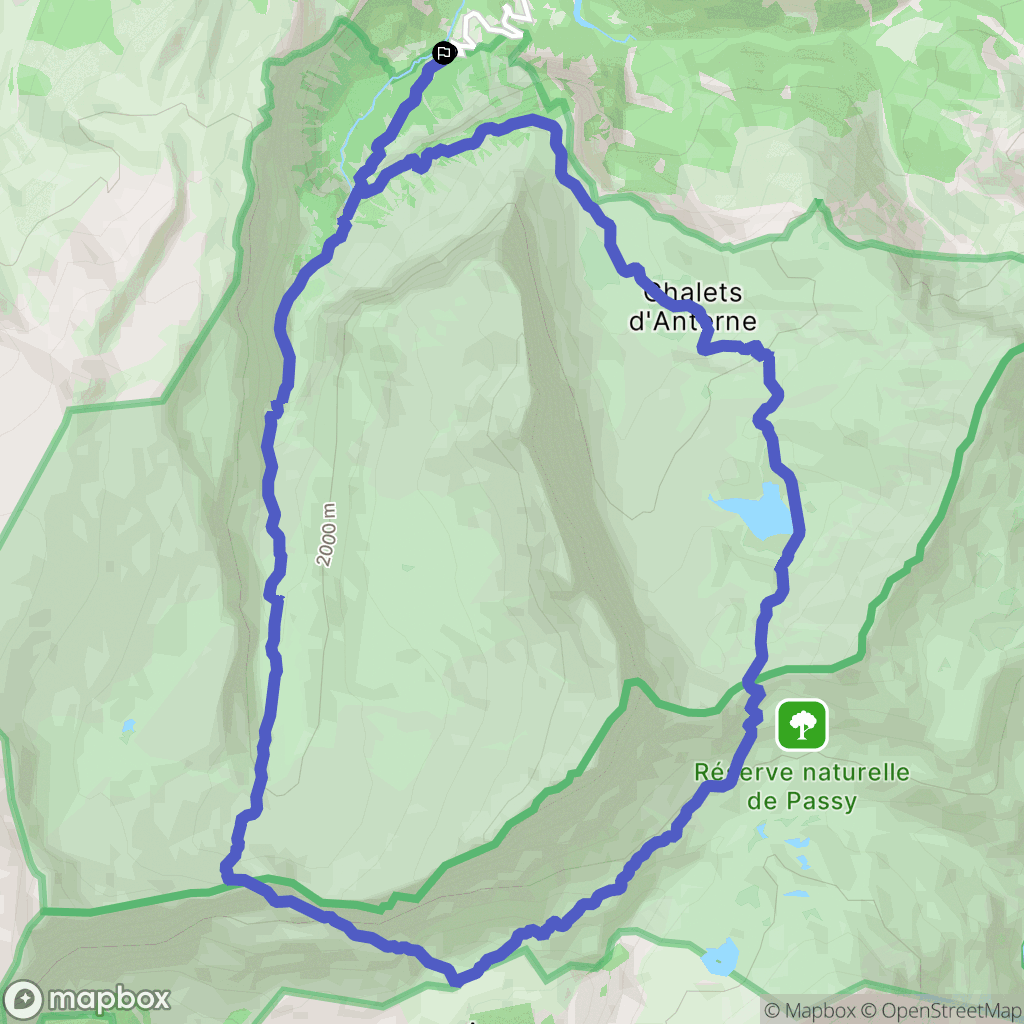 Sixt-Fer-à-Cheval : carte du parcours de randonnée - France