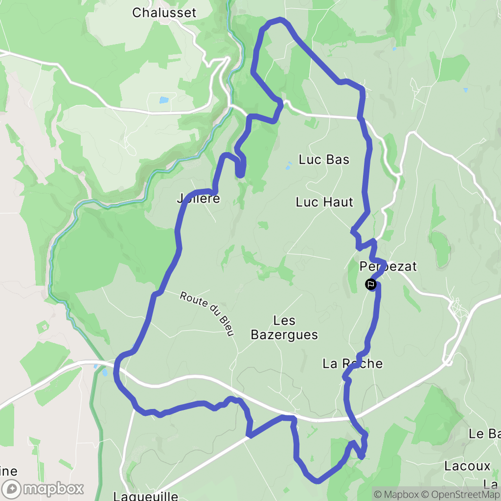 Perpezat : carte du parcours de randonnée - France