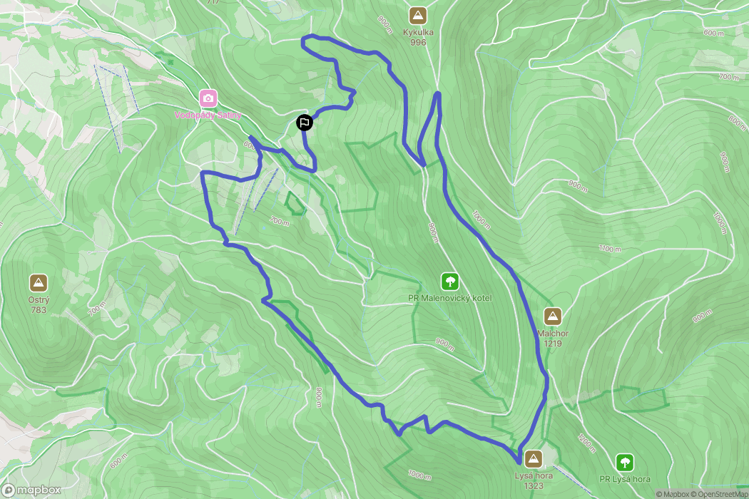 Malenovice: mapa trasy - Czechia