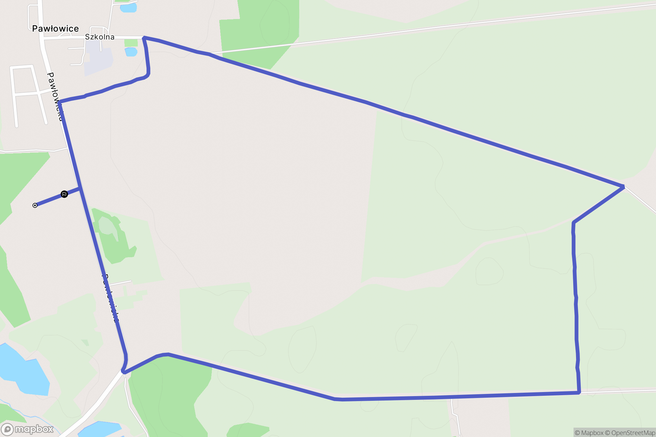 Pawłowice: mapa trasy - Poland
