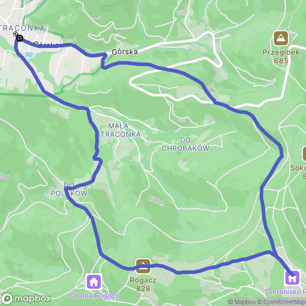 Bielsko-Biała: mapa trasy - Poland