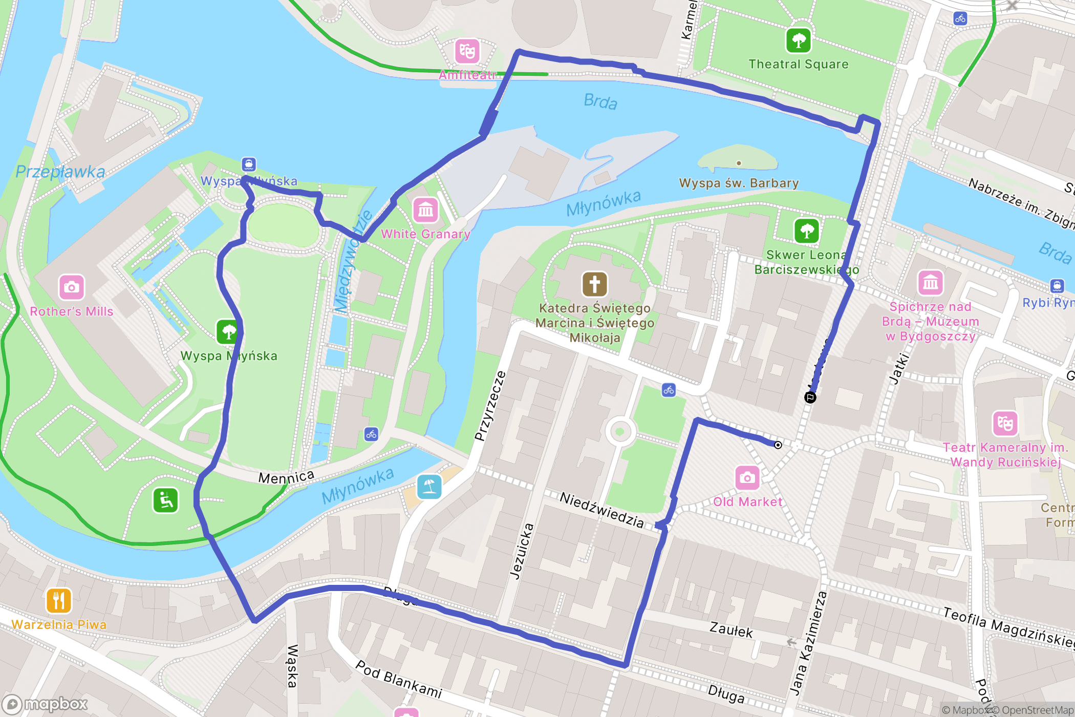 Bydgoszcz: mapa trasy - Poland