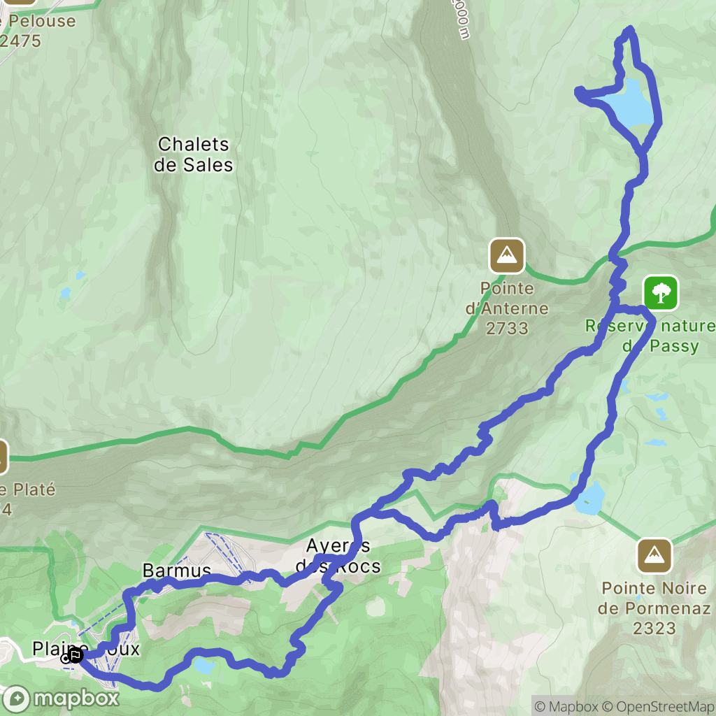 Plaine Joux, Passy: routekaart voor buitenactiviteiten - France