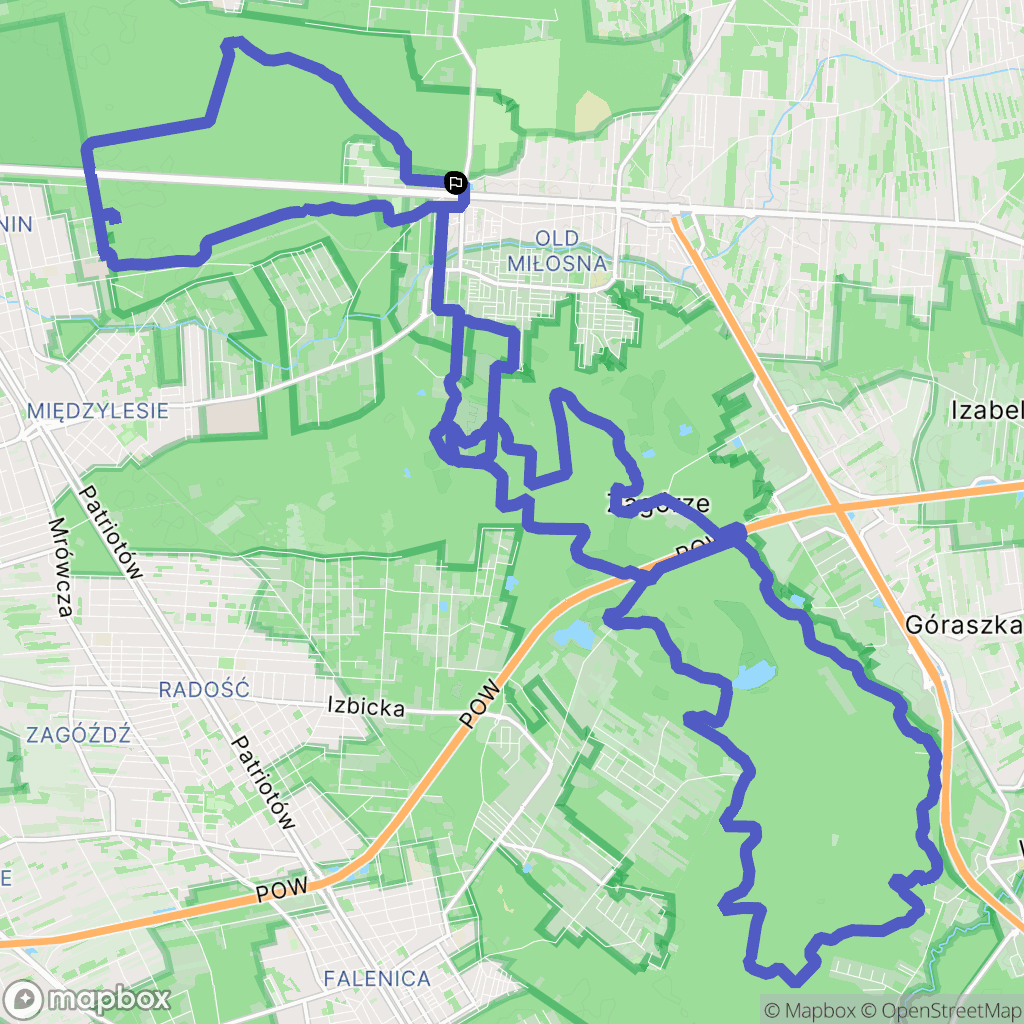 Warszawa: mapa trasy - Poland
