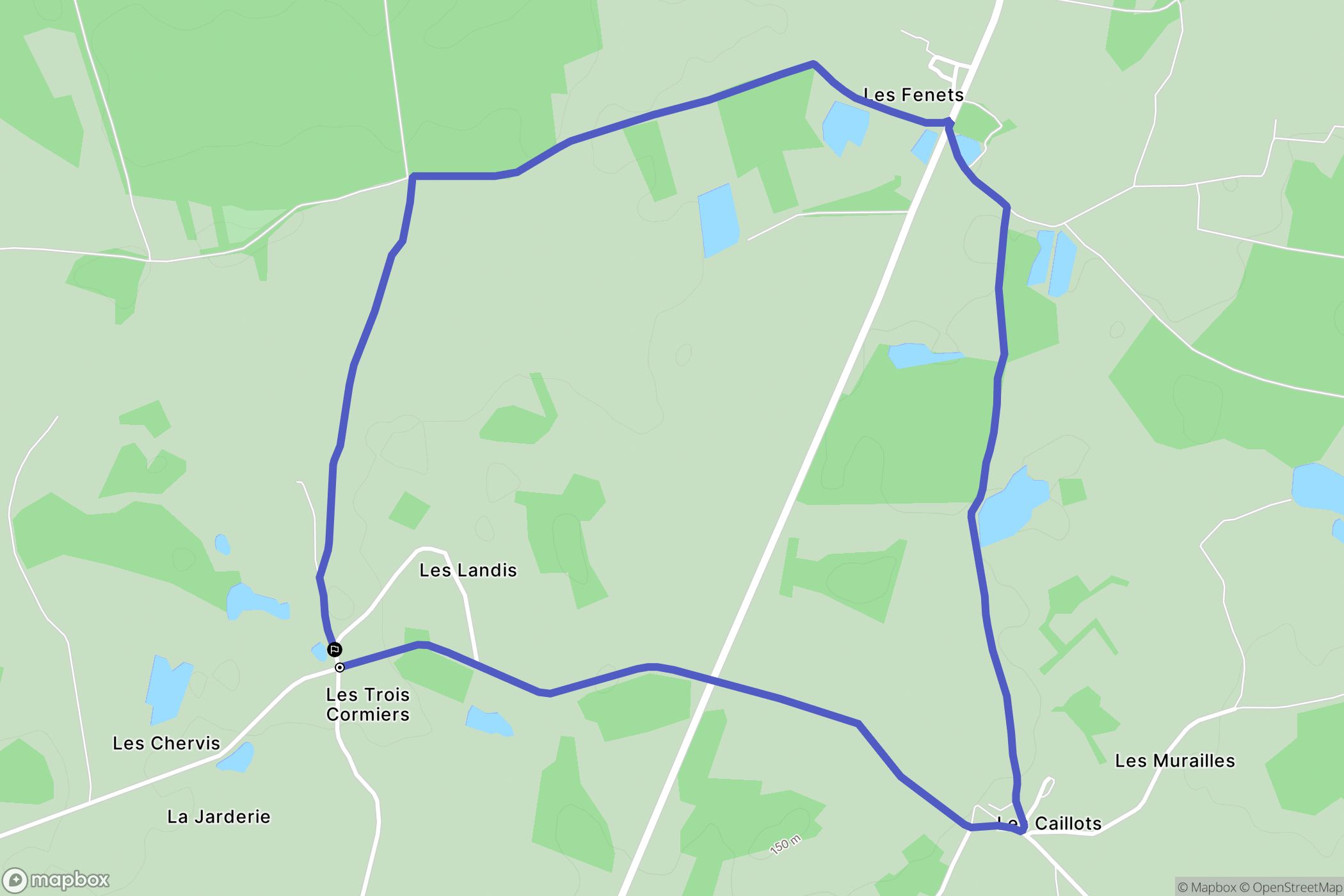 Nuret-le-Ferron : carte du parcours de randonnée - France