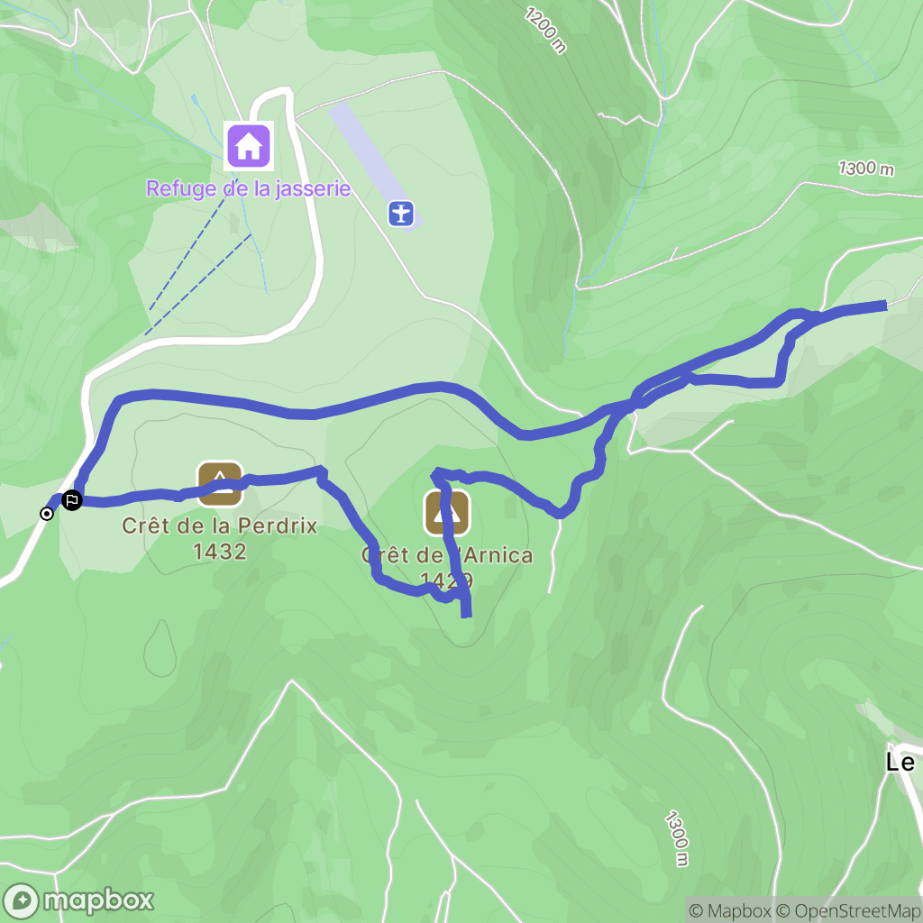 La Valla-en-Gier : carte du parcours de randonnée - France